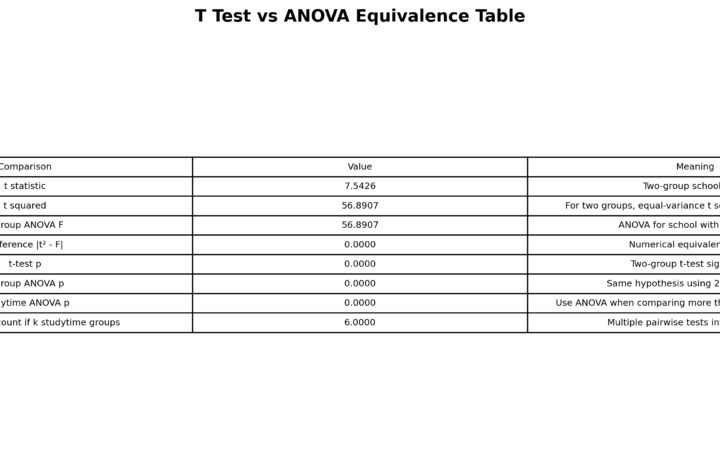 T Test vs ANOVA: Difference, When to Use, Formula, Examples and Interpretation guide image