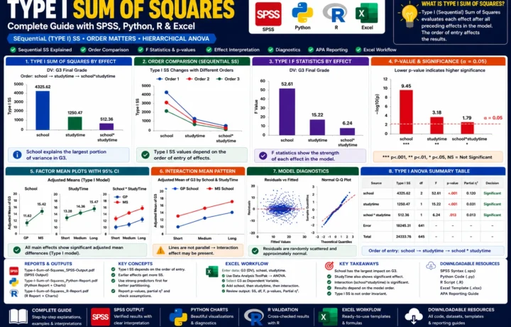 Type I Sum of Squares: Formula, Interpretation, SPSS, Python, R and Excel Guide guide image