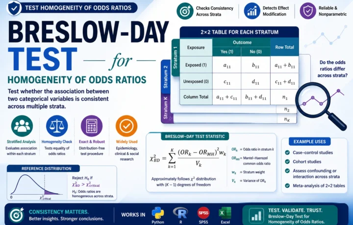 Breslow-Day Test: Formula, Interpretation, Python, R, SPSS and Excel Guide guide image