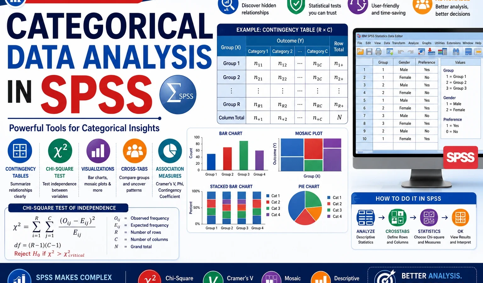 Categorical Data Analysis in SPSS: Crosstabs, Chi-Square, Effect Size and APA Reporting