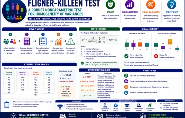 Fligner Killeen Test: 7 Essential Steps, Formula and Worked Example guide image