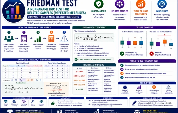 Friedman Test: 7 Essential Steps, Formula and Worked Example guide image