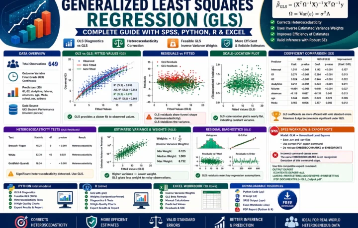 Generalized Least Squares Regression: Interpretation, SPSS, Python, R and Excel Guide guide image