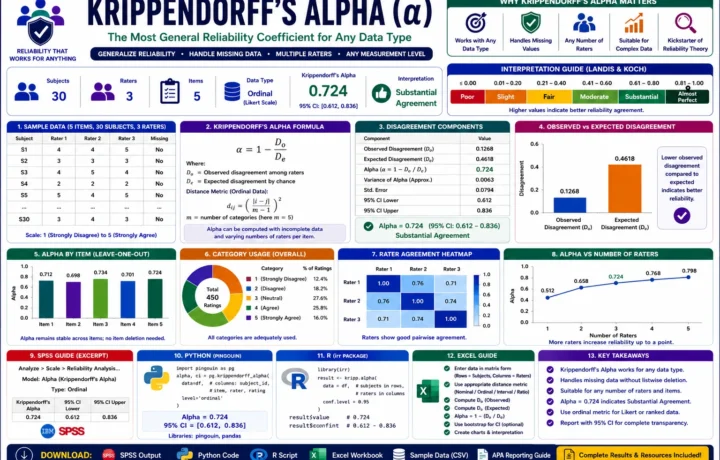 Krippendorff’s Alpha: 7 Essential Steps, Formula and Worked Example guide image
