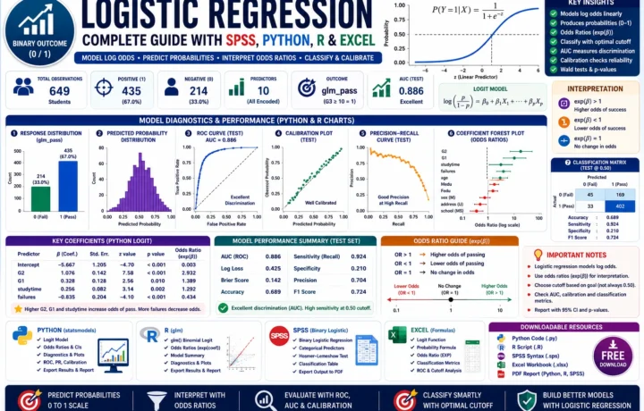 Logistic Regression: Formula, Interpretation, SPSS, Python, R and Excel Guide guide image