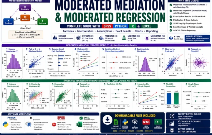 Moderated Mediation: Formula, Interpretation, SPSS, Python, R and Excel Guide guide image