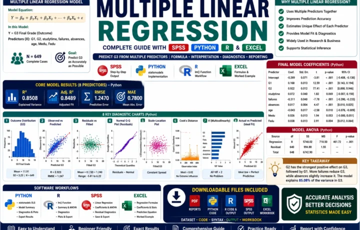Multiple Linear Regression: Formula, Interpretation, SPSS, Python, R and Excel Guide guide image