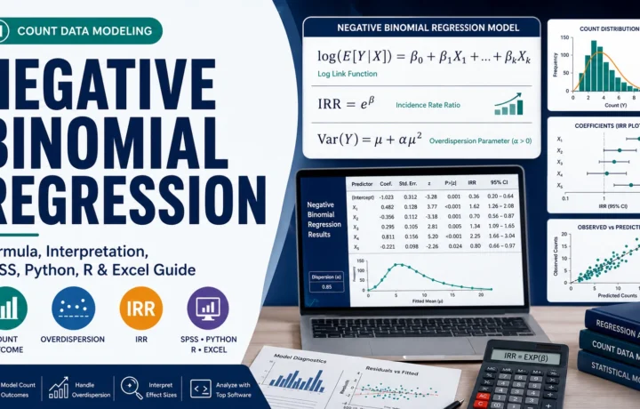 Negative Binomial Regression: Formula, Interpretation, SPSS, Python, R and Excel Guide guide image