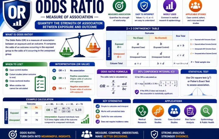 Odds Ratio: Formula, Interpretation, Calculator, Python, R, SPSS and Excel Guide guide image